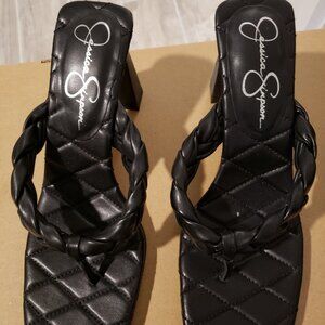 Jessica Simpson Braided Faux Leather Slide/Sandals (8.5 M/39)